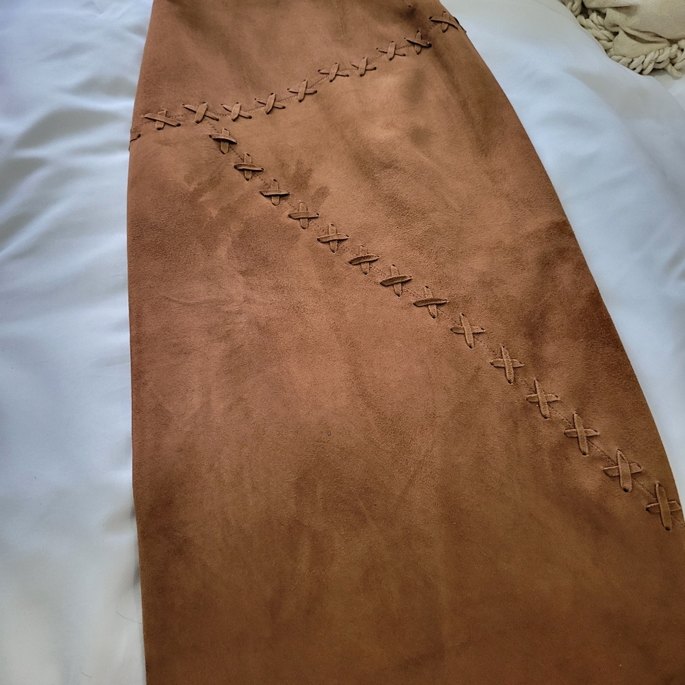 Suede skirt
